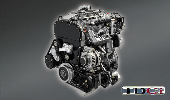 Ford Transit cao cấp sử dụng động cơ Duratorq 2.4L TDCi Turbo Diesel mới mạnh mẽ và tiết kiệm nhiên liệu.